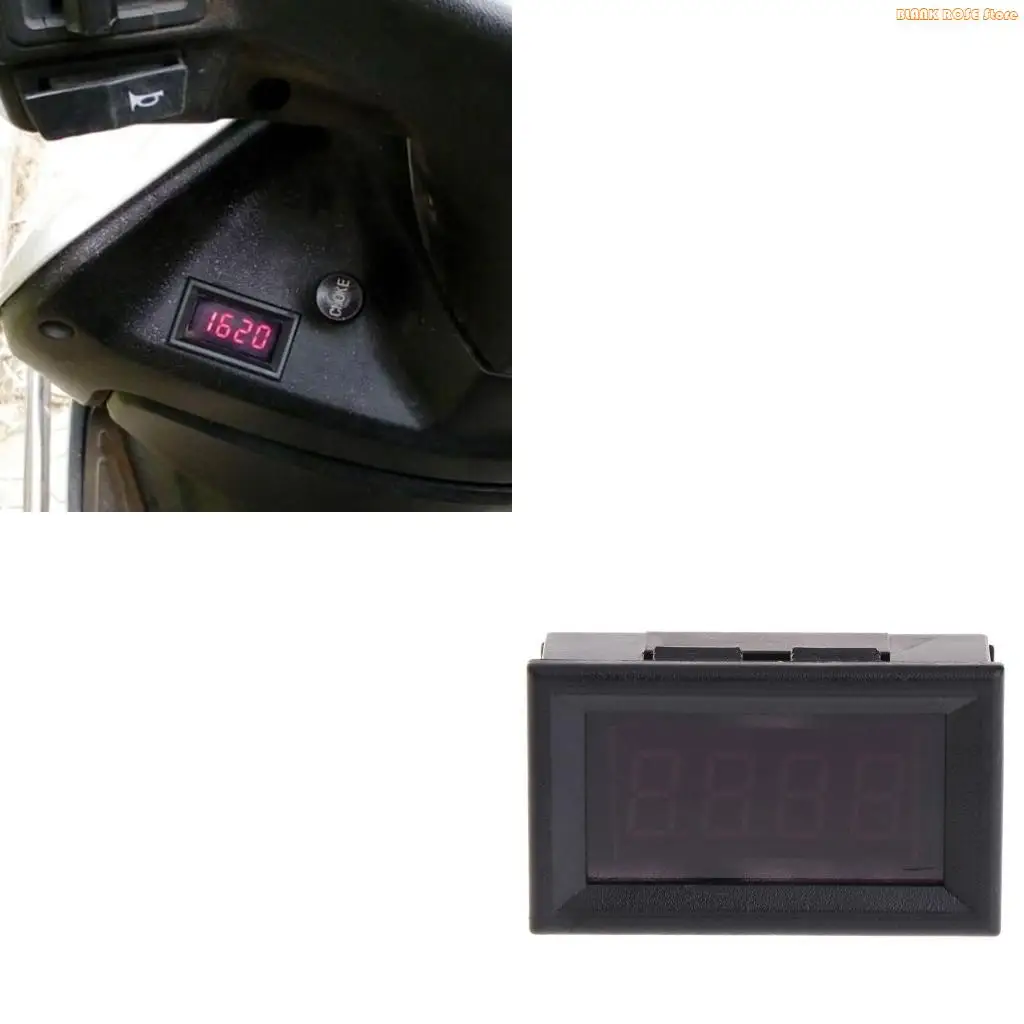 K1AE 2 in 1 LED Tachometer Gauge Digital RPM Voltmeter for Auto Motor Rotating