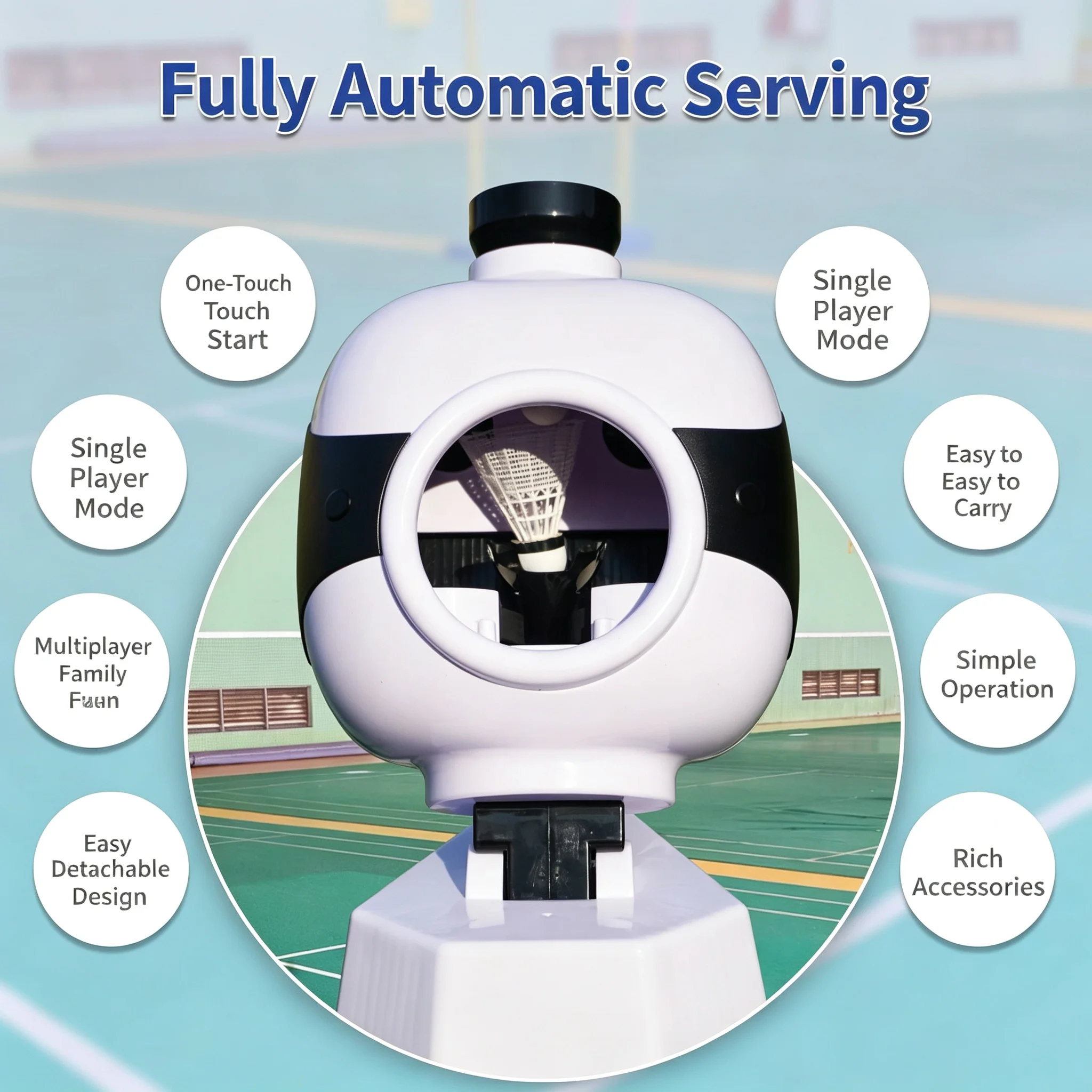 Portable Plastic Badminton Tee With Durable Tripod For Flexible Practice