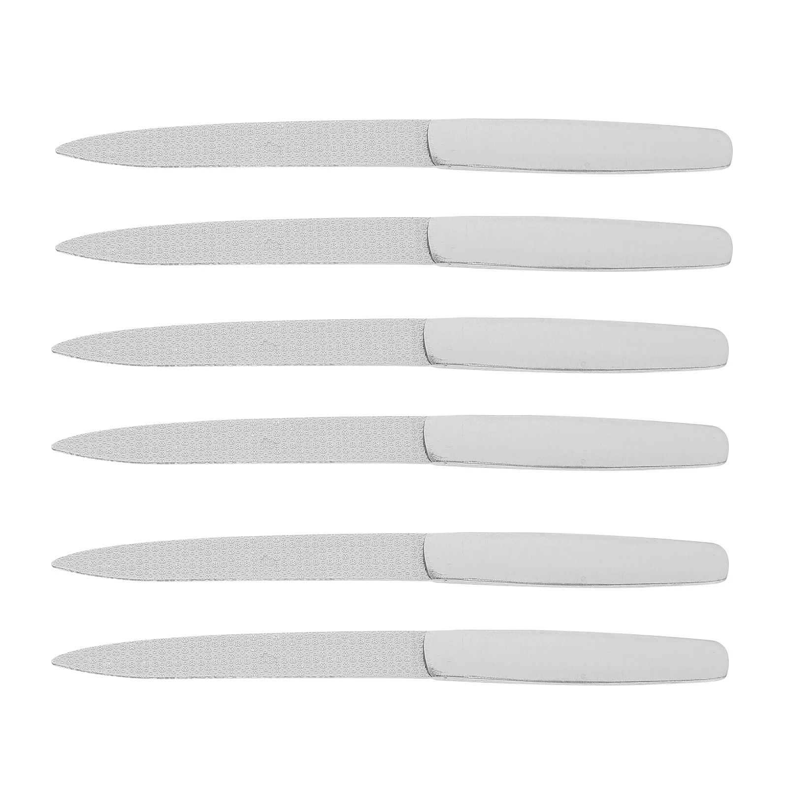 Ensemble de limes à ongles en acier inoxydable, outils de manucure pour le classement et la mise en forme, coupe Durable pour Nail Art, soins ménagers, utilisation en Salon, 6 pièces