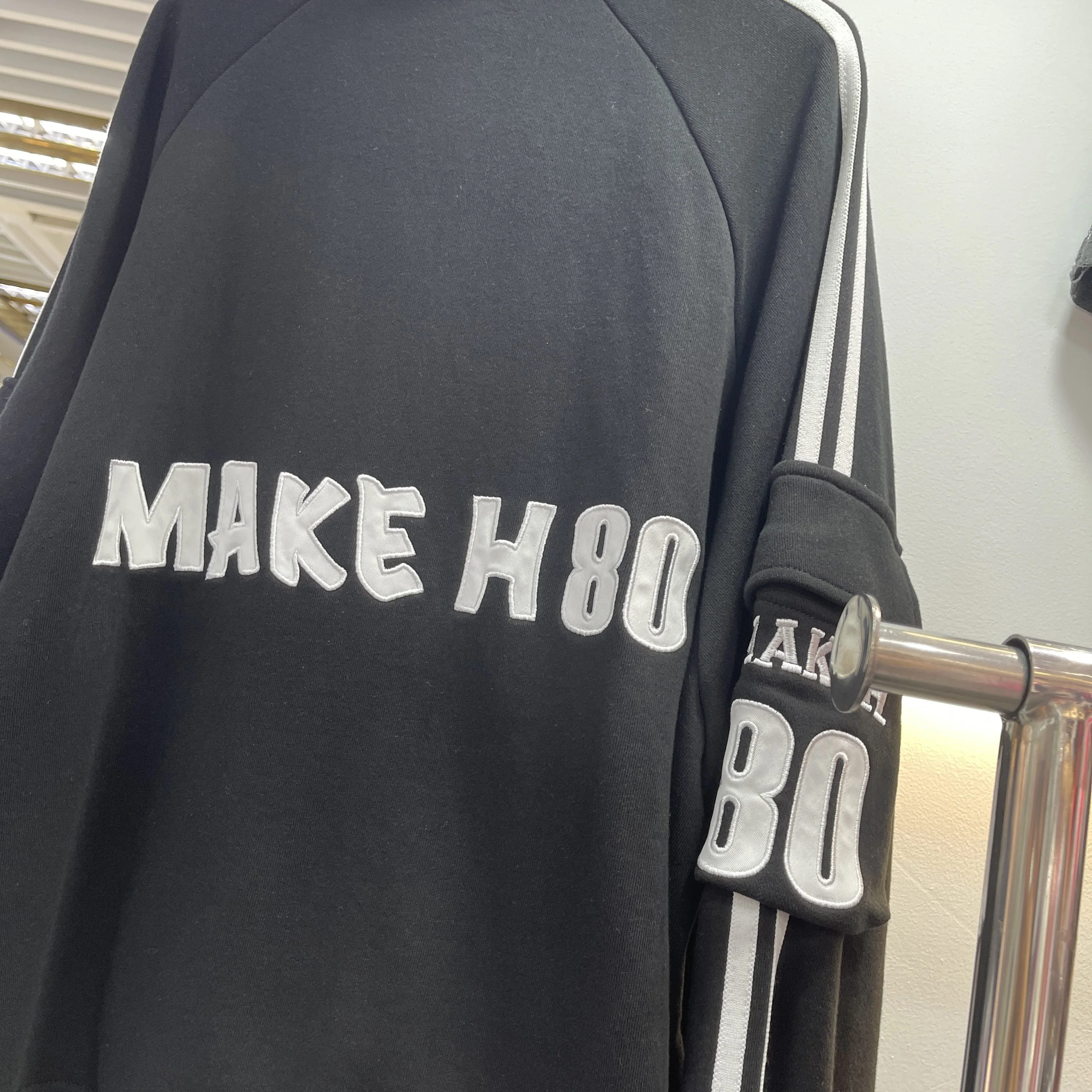 Korean Style Fashion Casual Retro Letter Embroidered Sweatshirt Long Sleeve Loose Versatile Zipper Jacket for Women Black Coat