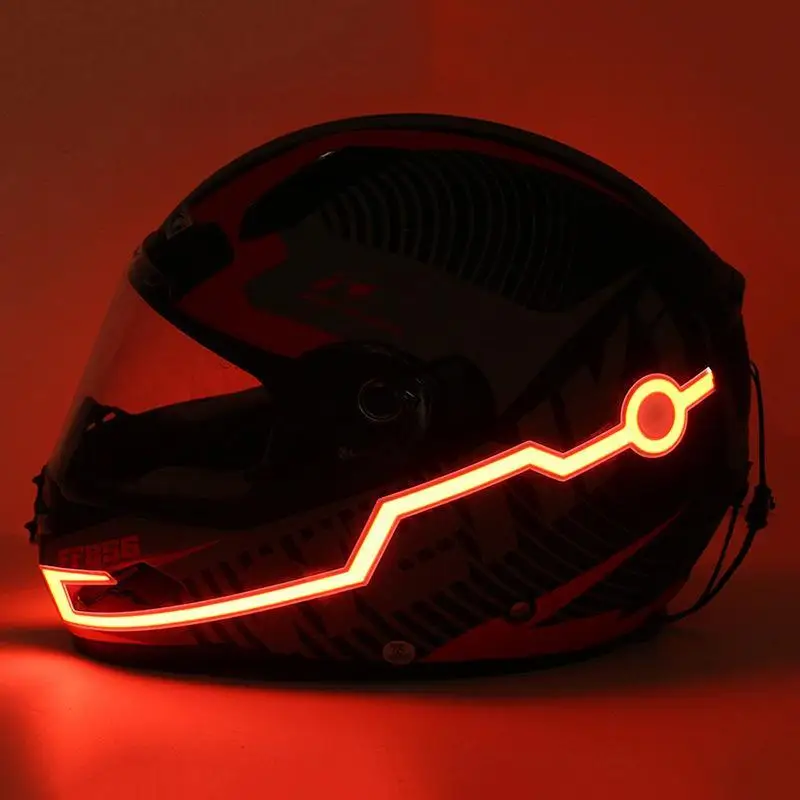 Motorcycle LED Helmet Light 1 Set Self-Adhesive Reflective Luminous for Night Riding Accessory Free Shipping