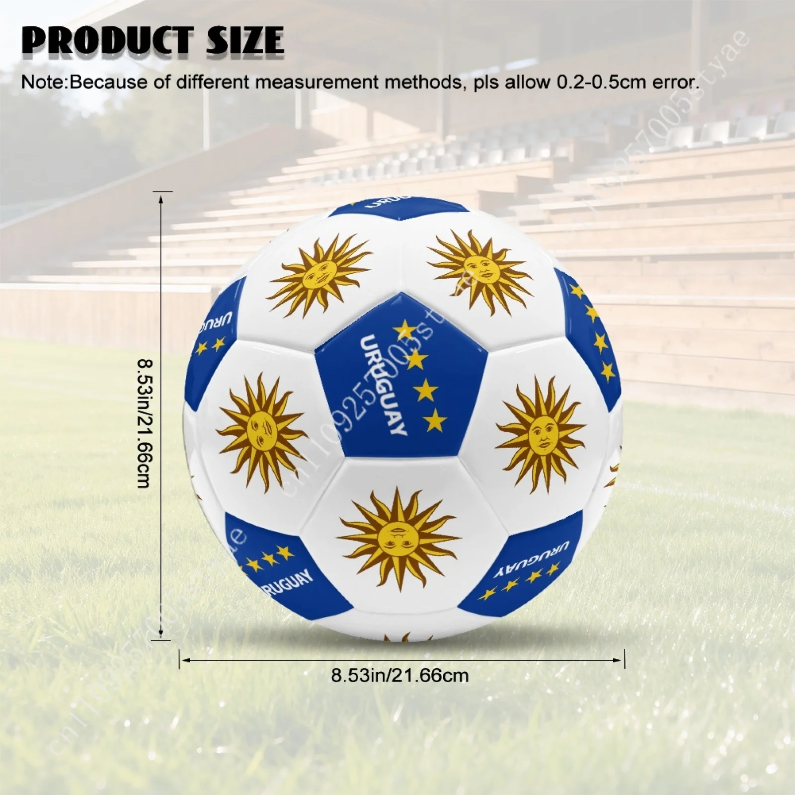 Uruguay Flag Uruguayan Soccer Ball Leather Football Light Sport Equipment Durable Soccer Balls for Indoor Outdoor Match Training 3