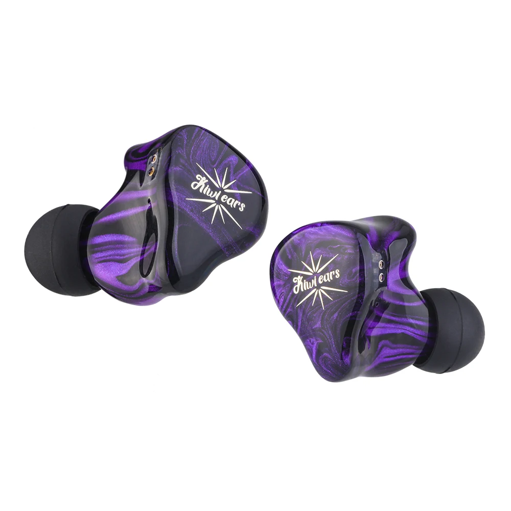 Kiwi Ears Quartet 2DD+2BA Hybrid 10mm Titanium Dynamic Driver HiFi In-Ear Monitor Headphone with Resounding Bass