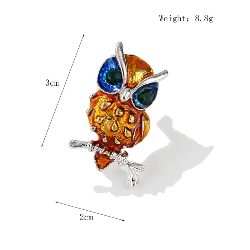 Lovely Owl Brooches For Women Korean Trendy Rhinestone Jewelri Brooch Bird Animal Pin Badg Clothes Decorative Pins Corsage Gifts