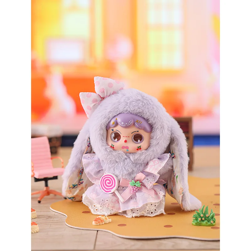 

「Adorable Big-Eyed Long-Eared Rabbit Plush Toy - Cute Keychain & Bag Charm for Girls, Trendy Supermarket Pendant Decor」