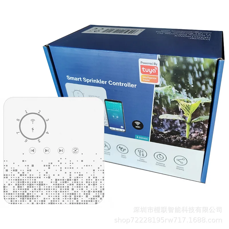 TUYA WiFi Smart Irrigator 8CH Remote Timed Automatic Watering Wireless Water Valve Controller
