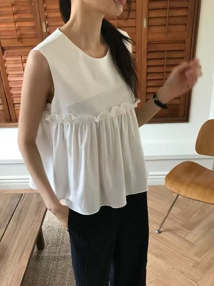 

Ele White Svel irt for Women Faionable Versatile Design Fre Youthful Look Commute Friendly Loose Fit round Ne