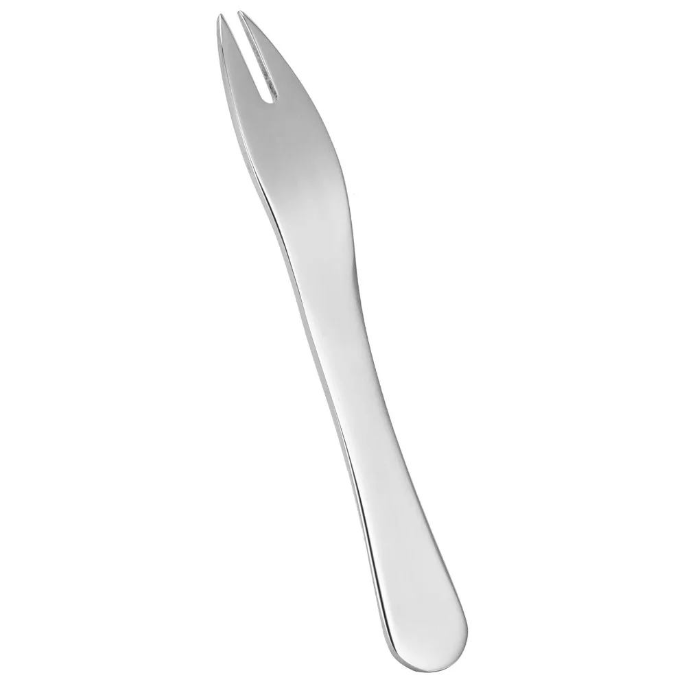 5Pcs Elegant Rustless Steel Fruit Fork Mirror Polished Smooth Cake Fork Solid Mini Size Appetizer Fork For Restaurant