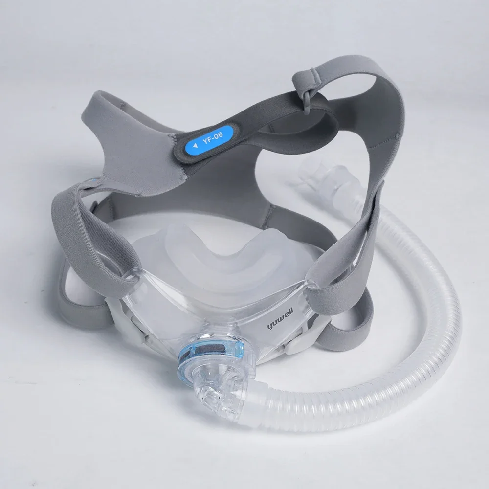 Resoxy YF-06 CPAP Full Face Mask Silicone Cushion Mask With Adjustable Headgear 22mm Hose Connection Low Noise for Side Sleepers