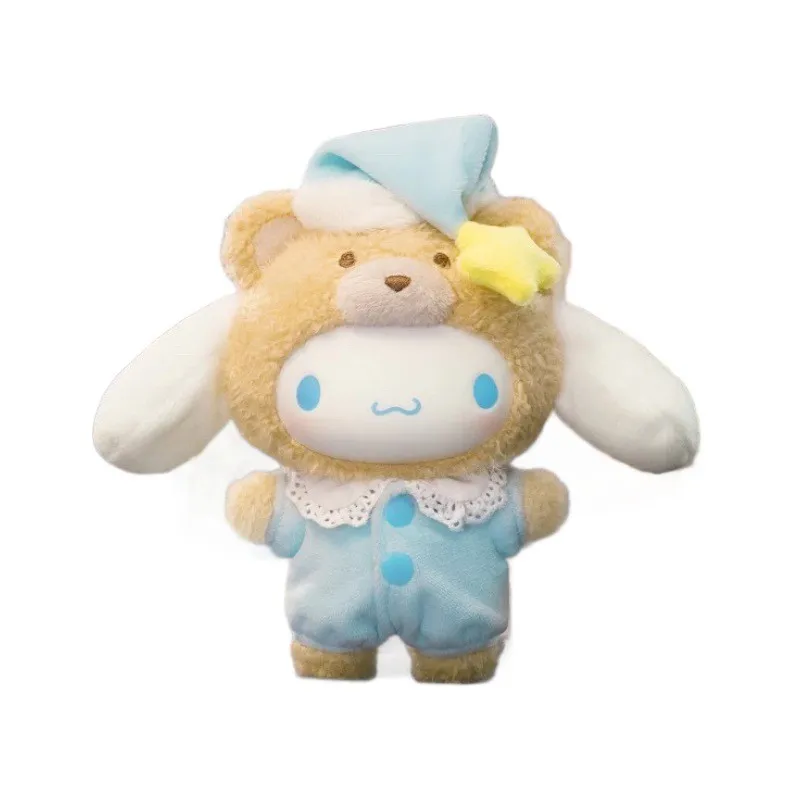 Miniso Genuine Sanrio Family Latte Baby Series Vinyl Plush Toys Doll Blind Box Kids Cinnamoroll Decorative Pendant Kawaii Gift