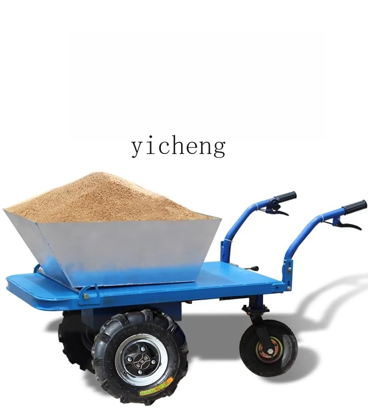 F1 electric agricultural trolley climbing single wheel flat orchard household trolley construction site truck
