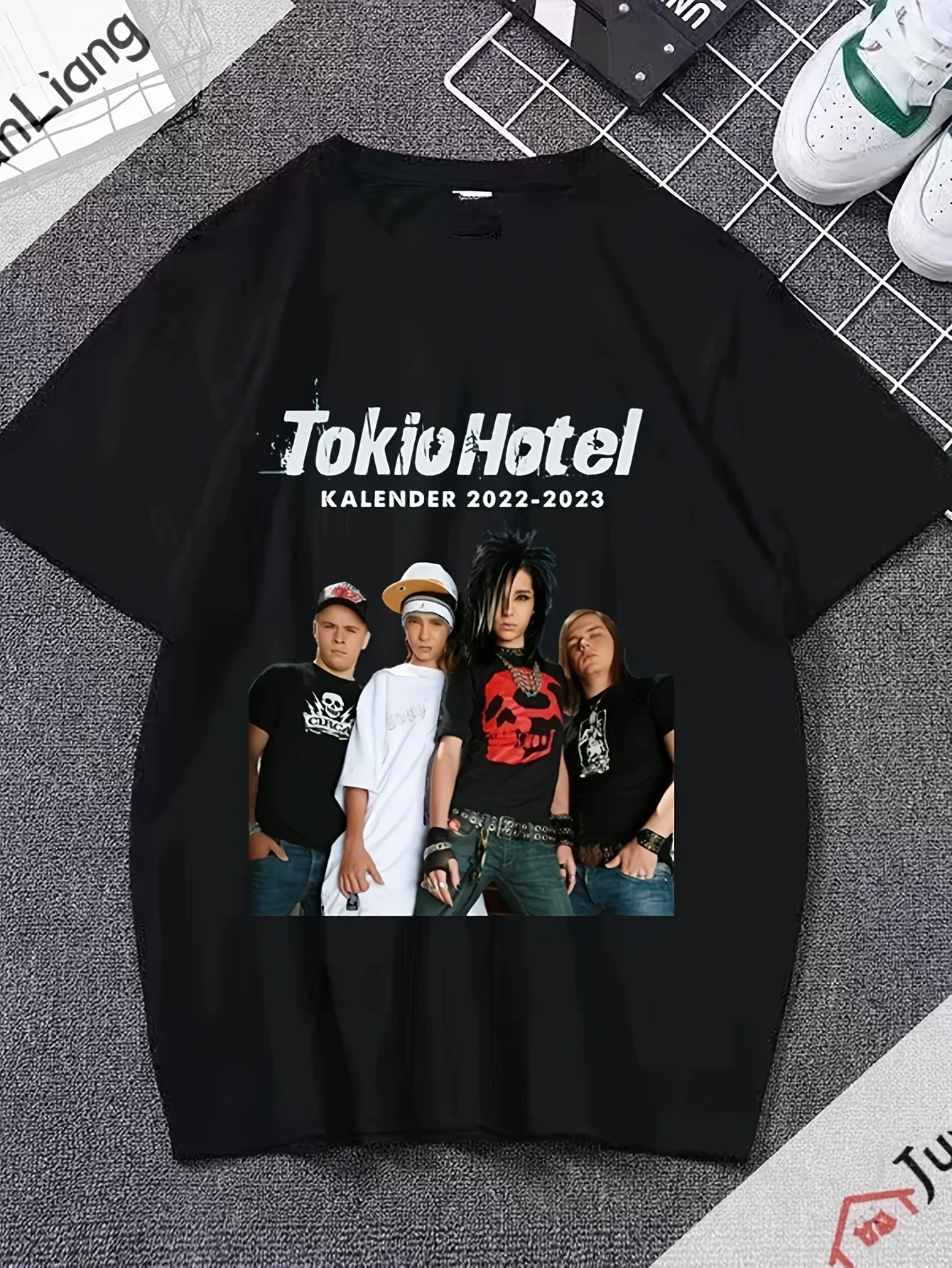 

Футболка Tokio Hotel, женская японская футболка, женская одежда в стиле манга в стиле Харадзюку, повседневная мужская футболка с коротким рукавом