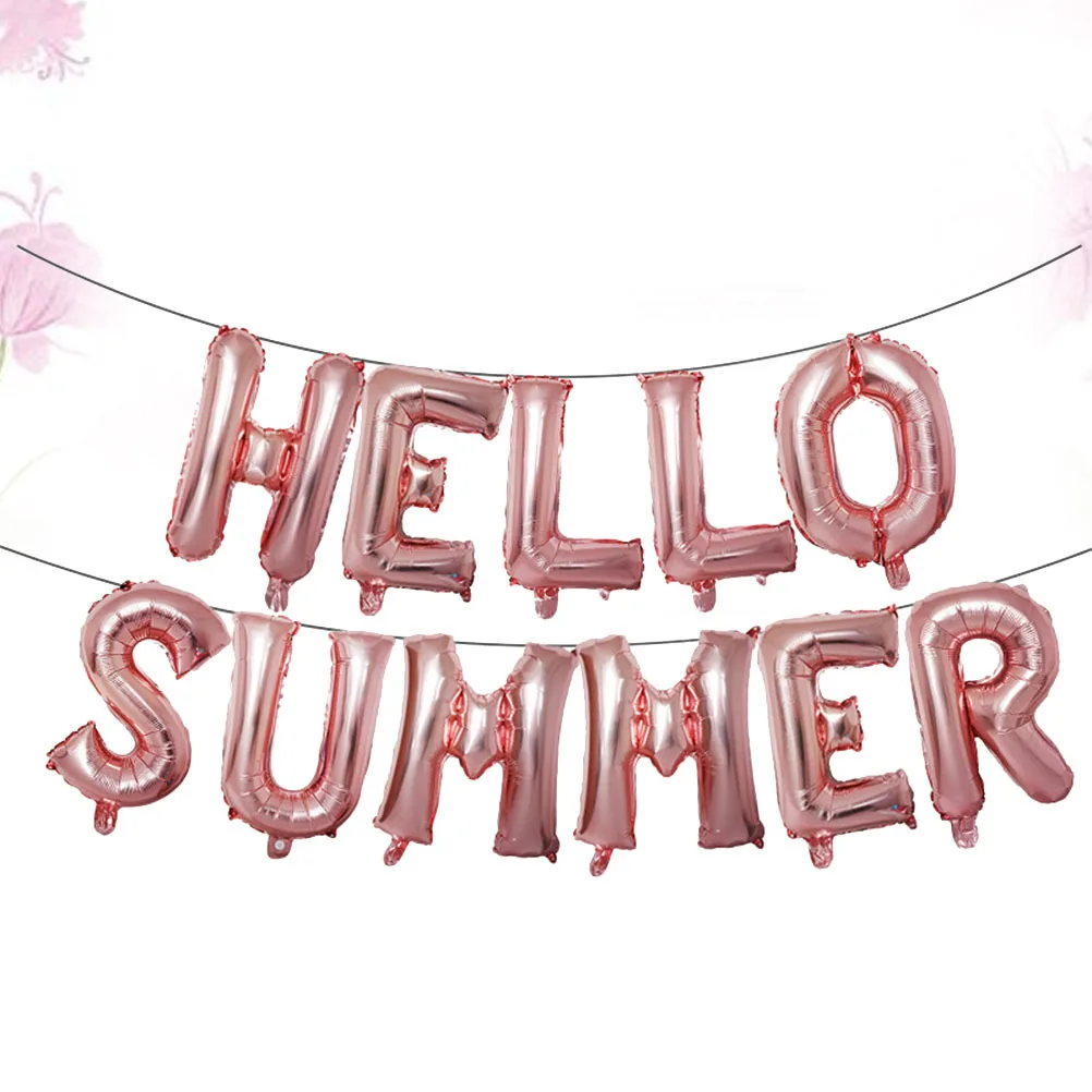 

Bright Color Rosy Golden Letter Balloons Summer Party Aluminum Foil Balloons Decoration Home Bar Club Photo Background