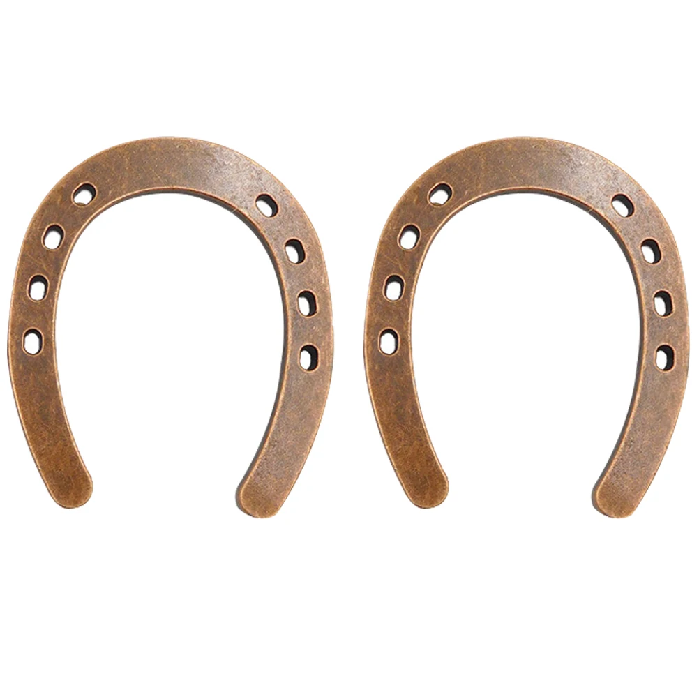 

2Pcs Zinc Alloy Horseshoe Sculpture Hanging Decor Vintage Metal Pendant Ornament for Yard Home Horse Shoes for Decorations