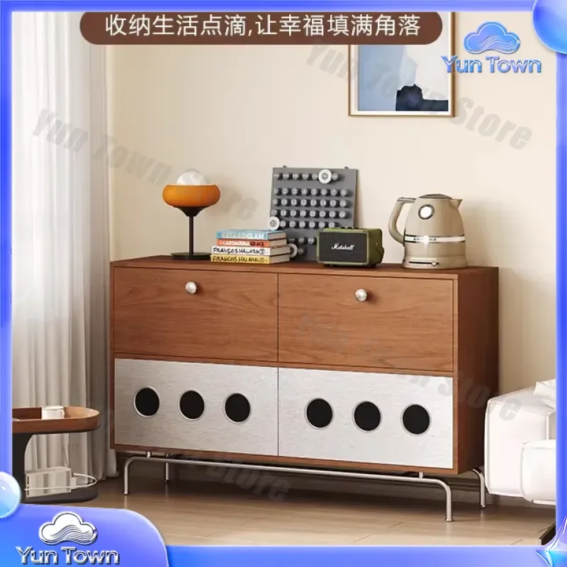 New Medieval Dining Side Cabinet for Solid Wood Wall Mounted Storage Cabinet for TV Stand Living Room Bauhaus Home Furniture