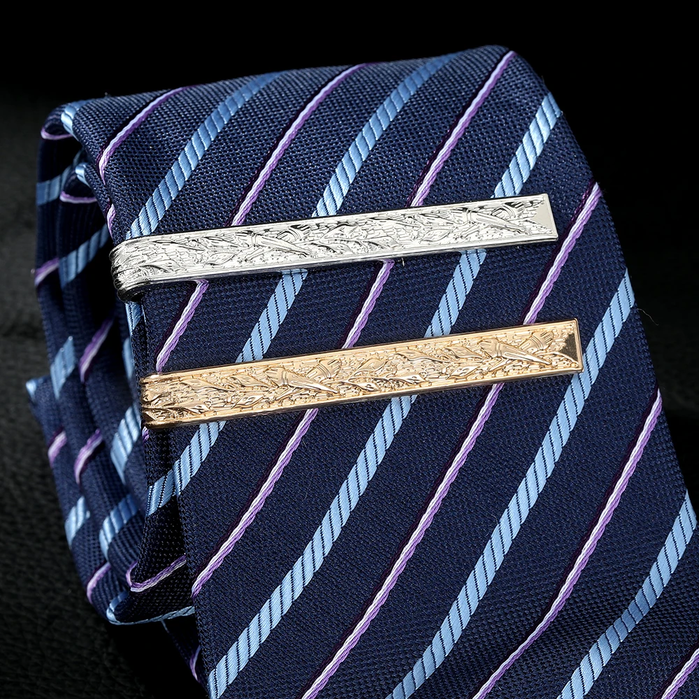 Free Shipping Personality Golden And Silvery Tones Torch and Olive Leaves Pattern Tie Clip Men Formal Party Business Jewelry