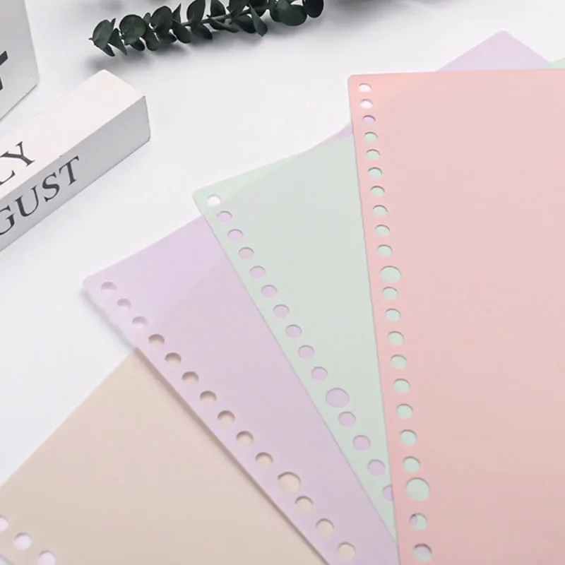 Candy Color Dividers A4 B5 A5 Planner Index Divider Page Plastic Classification Page Tab Bookmark Planner Inserts 8 Pcs/set