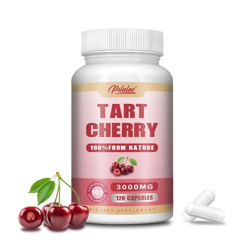 

Tart Cherry Capsules 3000mg - Uric Acid Scavenger, Supports Sleep, Promotes Joint Health, and Repairs Muscles