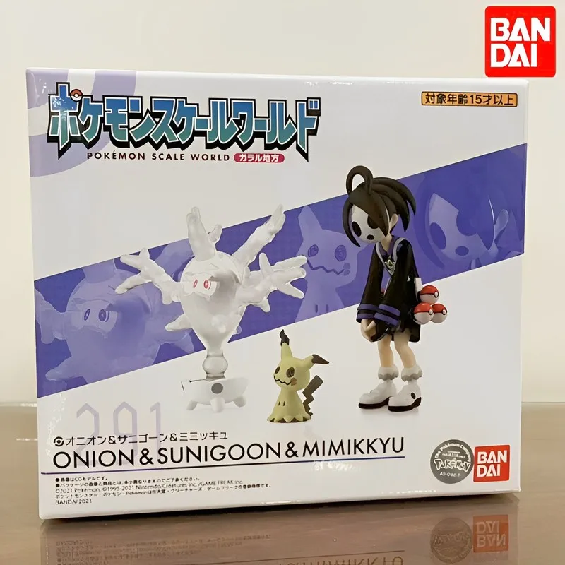 Bandai Original Scale World Pokemon Galar Region Bea Hitmontop Allister Mimikyu Cursola Anime Figures Toys For Adult Xmas Gifts