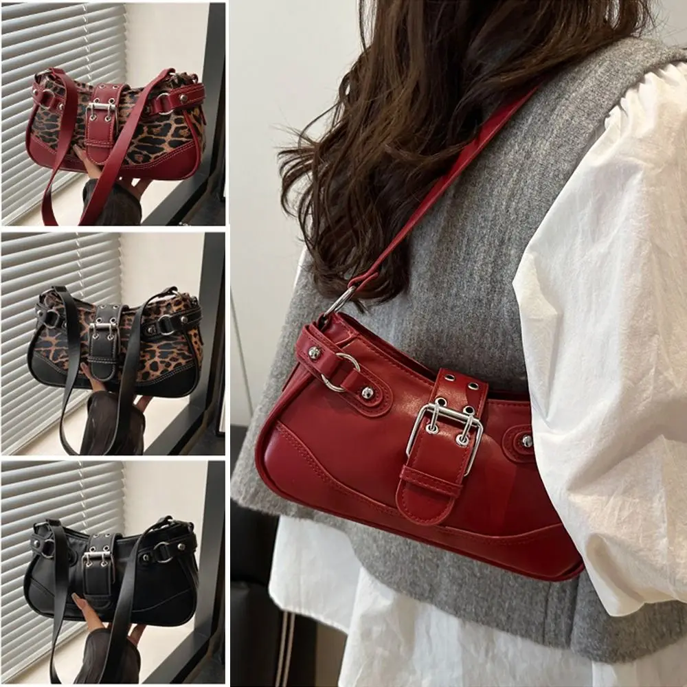 

Leopard Print Large Capacity Underarm Bag Women Daily Use Classic PU Shoulder Bags Retro Messenger Bag Shopping