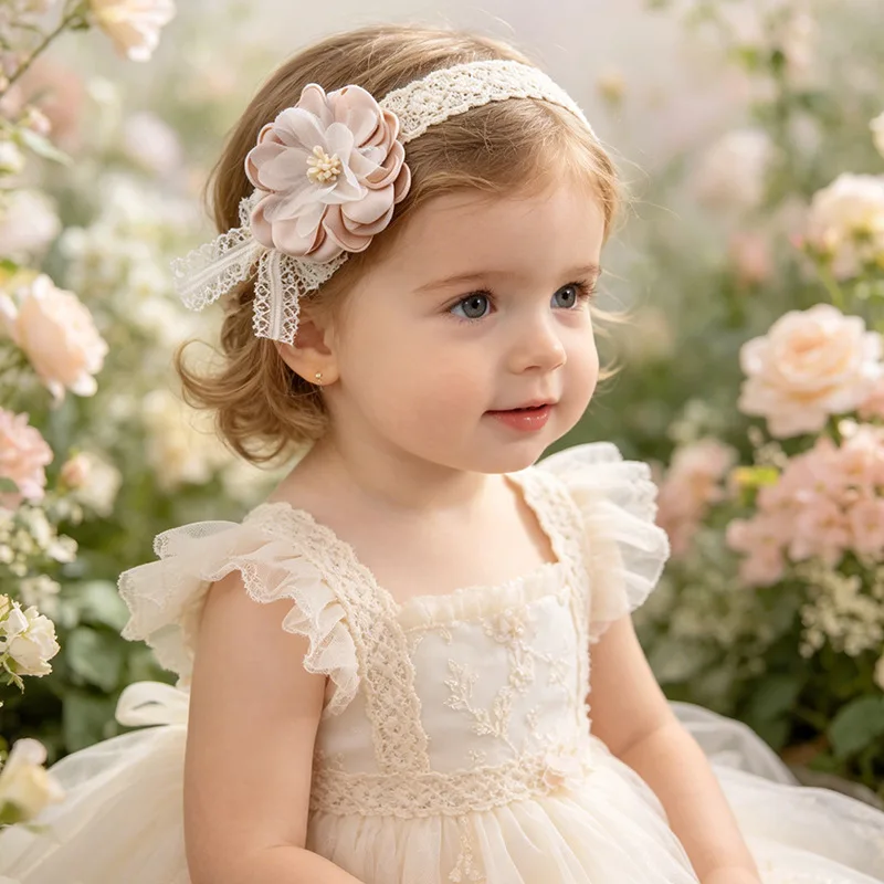 

3pcs/set Korean Princess Style Baby Headband Summer Lace Chiffon Flower Bow Headbands Vintage Hair Accessories for Infant Girls