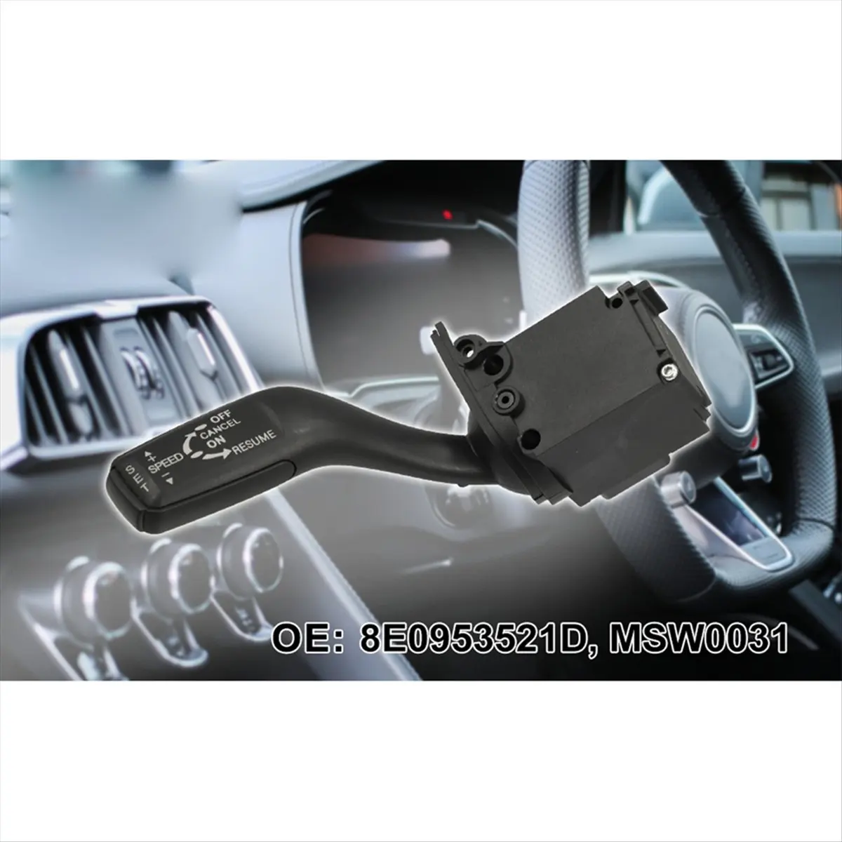 #12O Turn signal switch,Cruise Control Switch for Audi A4 B6 B7 2000-2009 8E0953521D MSW003 (Black)