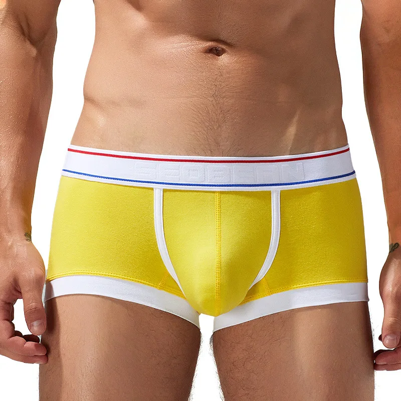 

Men's Underwear Youth Pouch Bulge Underpants Male Low-Rise Boxers Knickers Solid Trunks Sports Breathable Boxershorts Panties