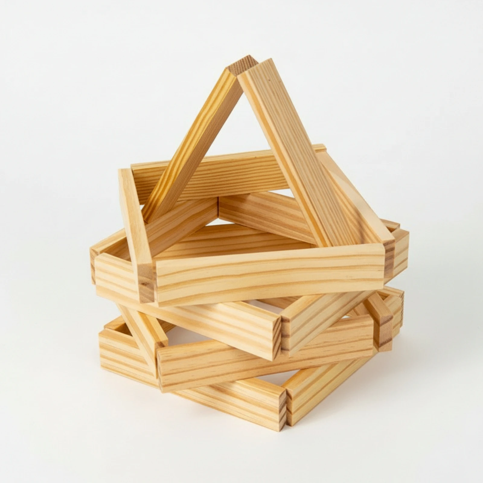 30 Pieces Wooden Blocks with Challenge Cards Natural Wood Wooden Building Blocks Set Preschool Learning Toy Open-Ended