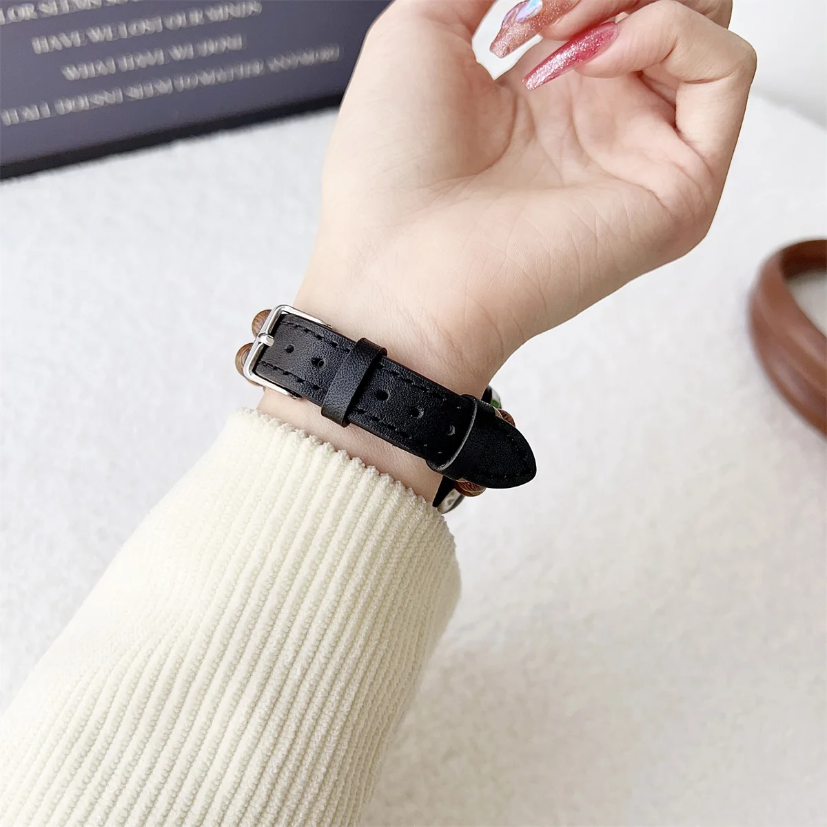 Watch Band For iWatch 42/44/45/46/49mm 38/40/41mm PU leather Fashion Watch Strap for Watch Series Ultra2 Series 10/9/8/7/6/5/4/3/2/1_voghion.com