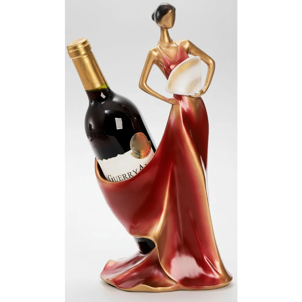 

Elegant Lady Statue Wine Bottle Holder - Resin Rack for Kitchen Bar Decor, Perfect Gift for Wine Lovers