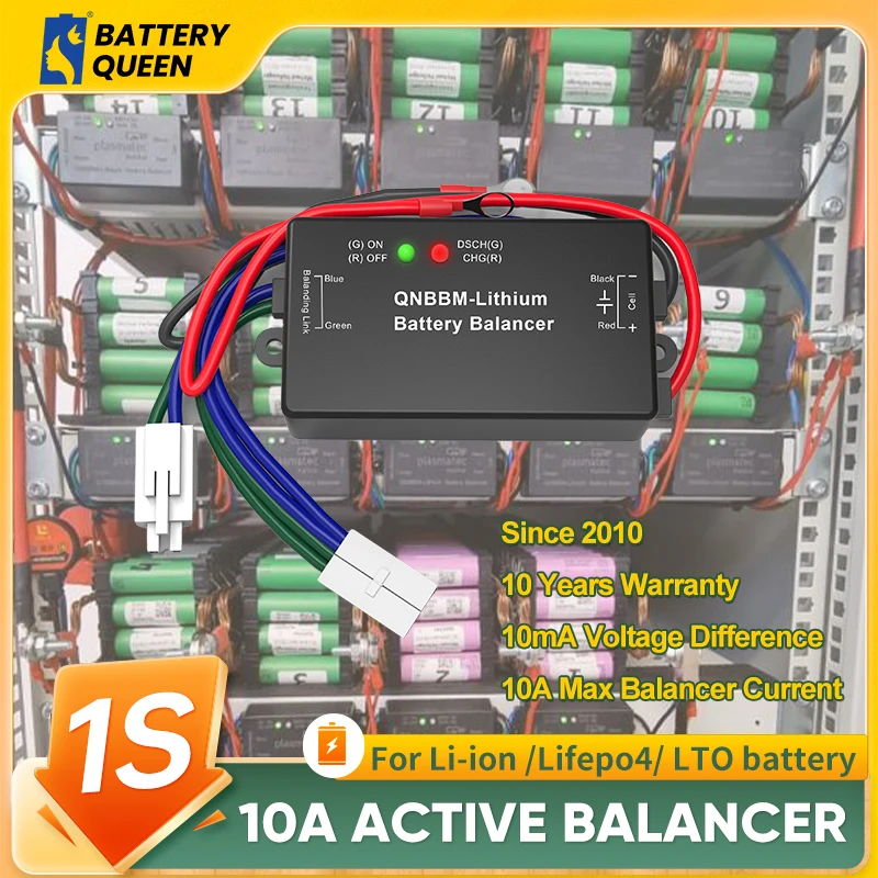 

QNBBM 1S Active Battery Equalizer Balancer 10A Balance Current For LIFEPO4 LTO Polymer LMO LI NCM LI-ion DIY Battery Pack