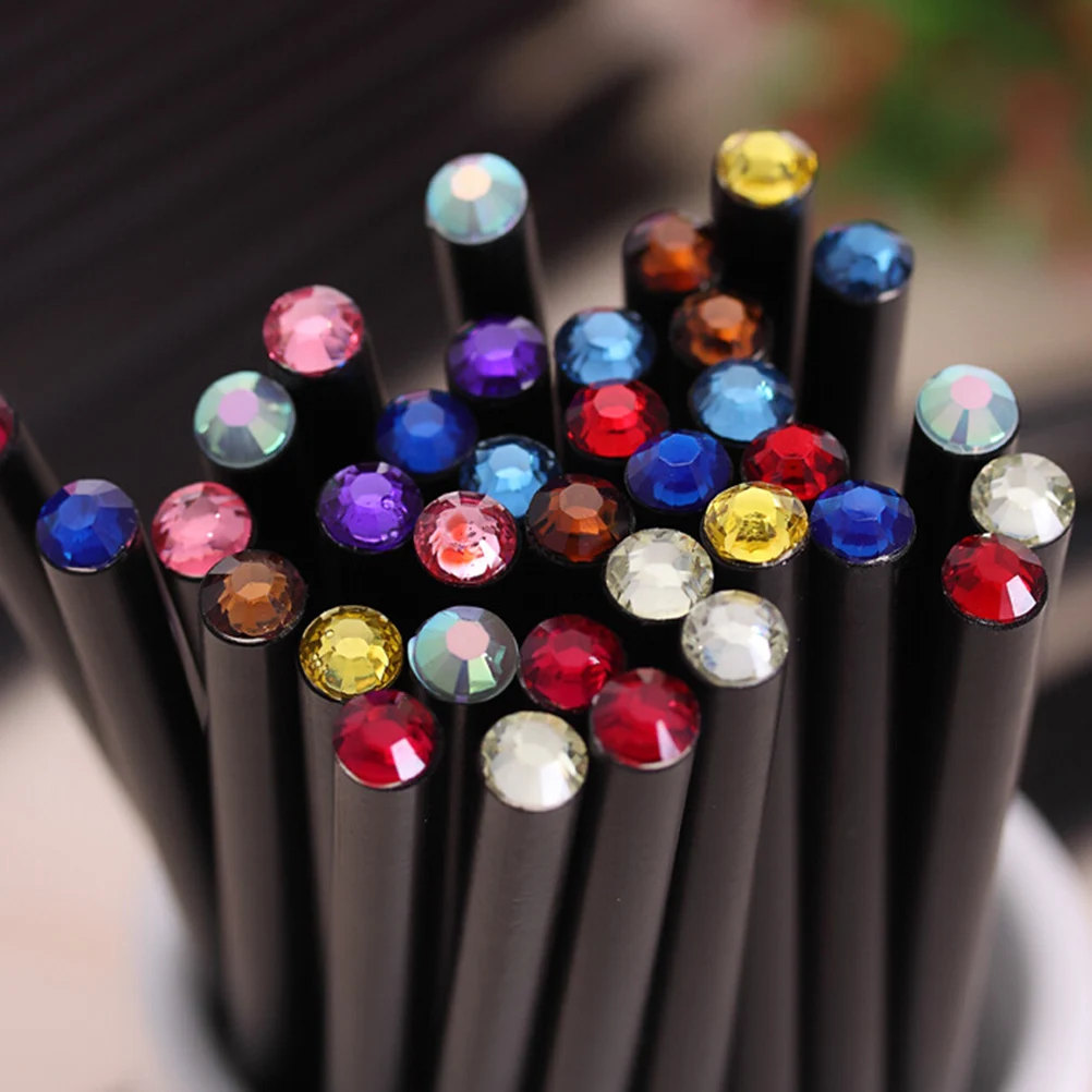 1/2PCS Black Rod HB Pencil With Colorful Diamond School Painting Writing Pencil Rainbow Pencils Jumbo-Colored Pencils for Art