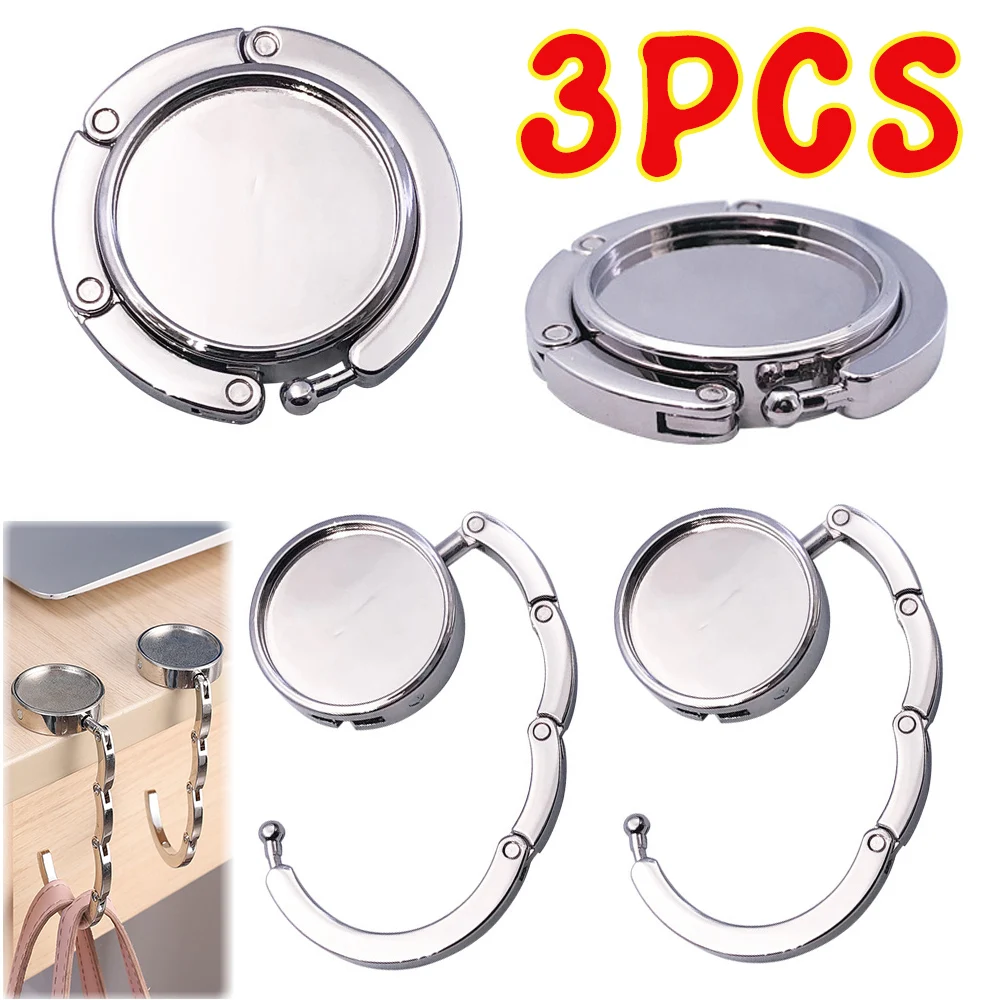Fashion Portable Folding Magnetic Hook Multifunctional Handbag Magnetic Suction Sticker Hook Stand Table Hook Parts Accessories