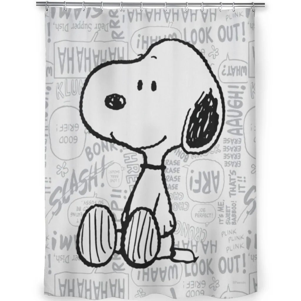 Snoopy Unique decor Modern Fabric Bathroom Shower Curtains art design Curtain