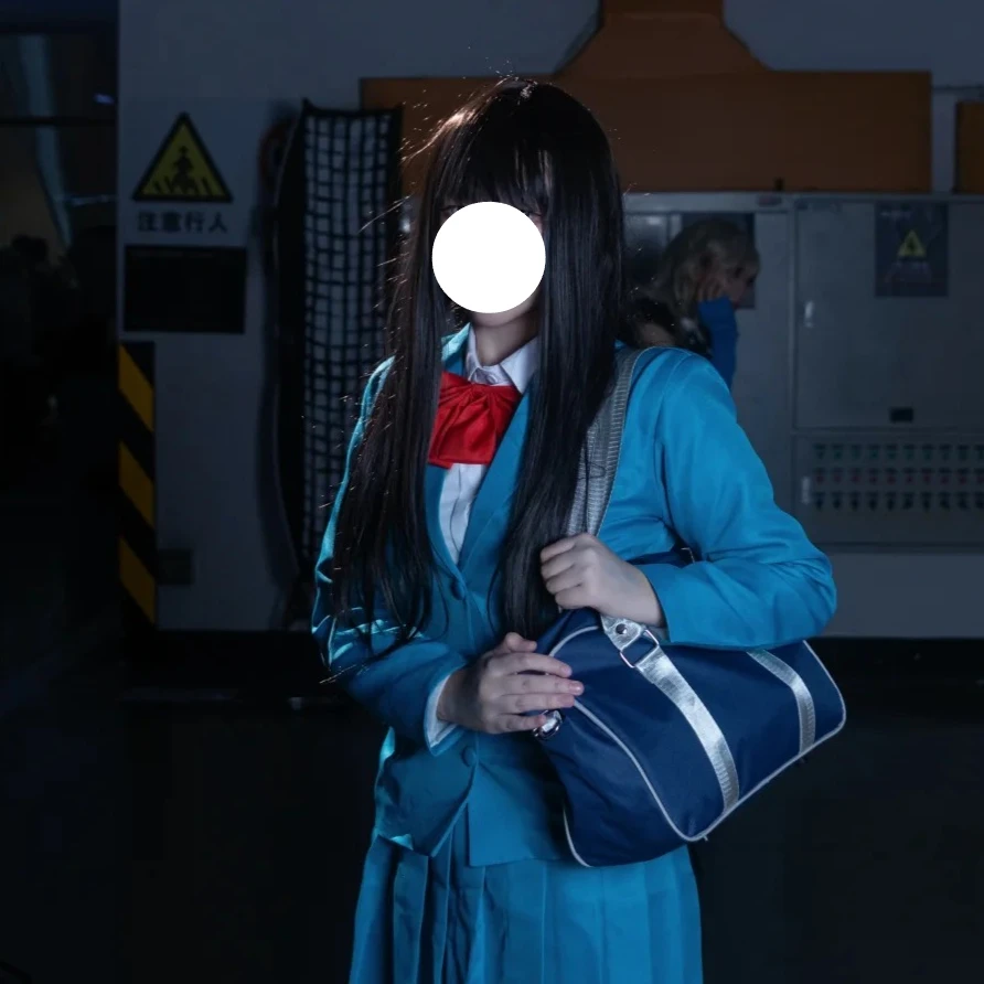 Sawako Kuronuma Cosplay School Unifrom Costume Anime Kimi Ni Todoke From Me To You Blue Blazer Shirt Pink Bow Pleated Skirt JK view 4