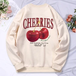 Cherries Cosh Valentine Funny Men Women Hoodie Fashion Crewneck Hoodies Comfortable Loose Sweatshirt Hip Hop Oversized Clothing