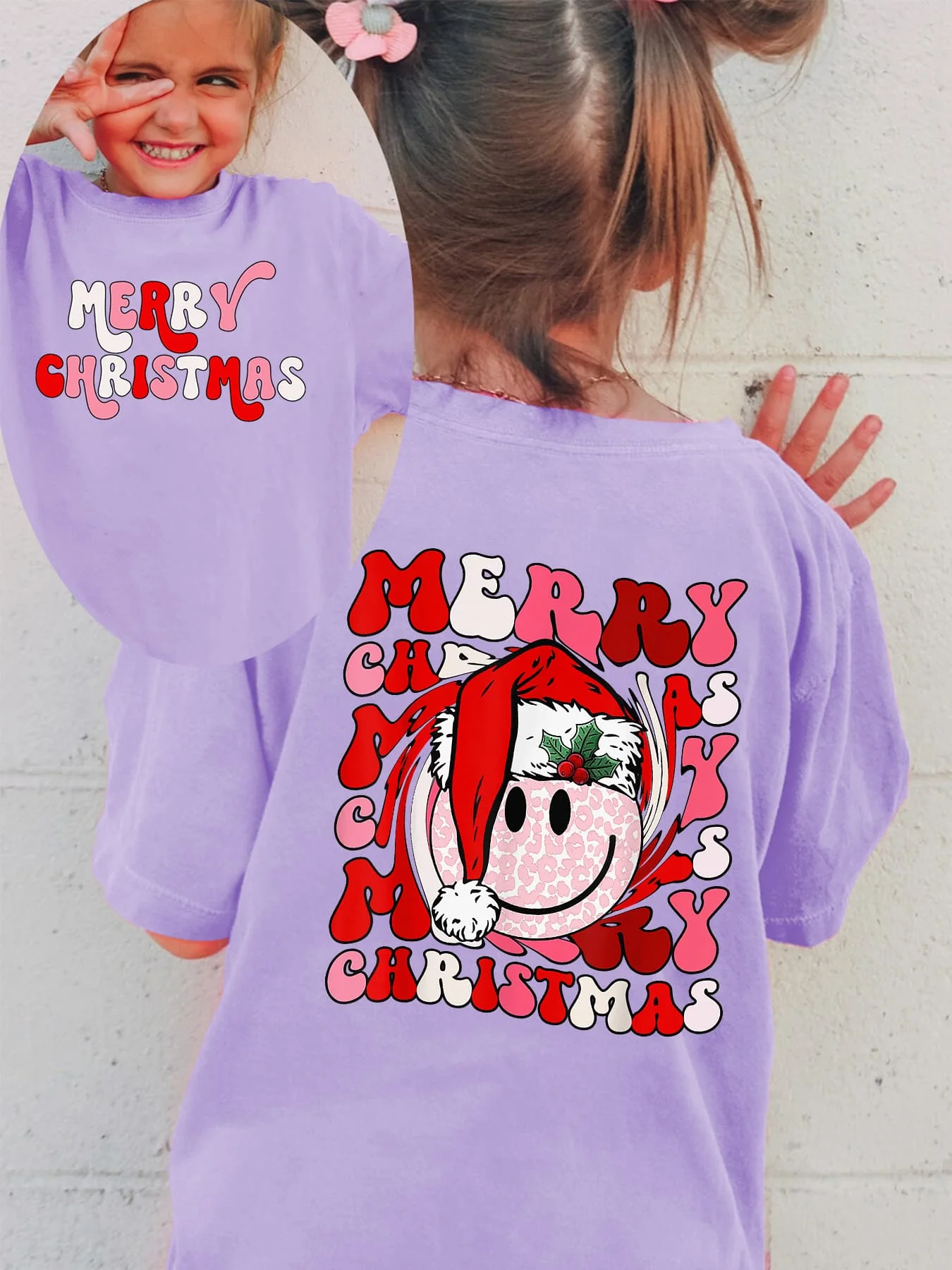 تي شيرت عيد الميلاد للفتيات، ملابس عيد ميلاد سعيد للأطفال، تي شيرت قطني للعطلات، ملابس أطفال احتفالية، ملابس حفلات عيد الميلاد للفتيات #3