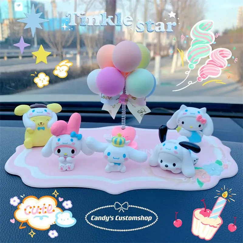 

Sanrio Cinnamoroll My Melody Anime Kawaii Sanrio Car Decoration Pendant Cute Kuromi Cartoon Lovely Doll Gifts Toys for Girls