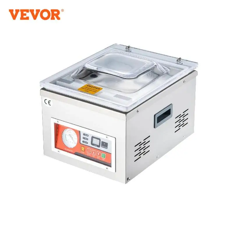 

VEVOR DZ-260A Chamber Vacuum Sealer with 15.7" Sealing Length Kitchen Vacuum Packing Machine for Home Wet Foods Meats Marinades