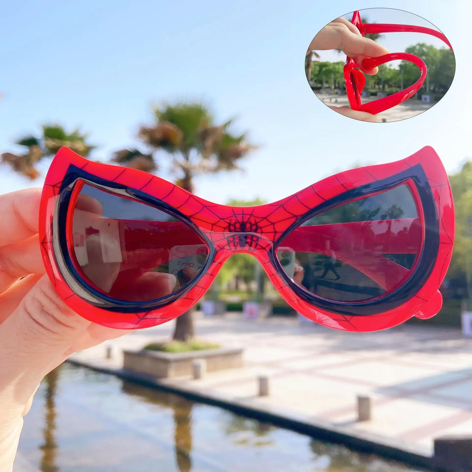 Children's polarised anti-ultraviolet sunglasses Spider-Man boy sunglasses boy and girl cartoon sunshade trend fashion glasses