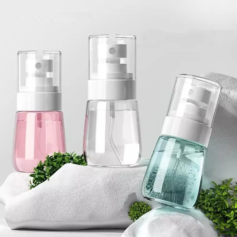 2pcs Mini Spray Bottle Fine Mist Alcohol Atomizer Portable Refillable Liquid Container for Cleaning Skin Care Beauty Accessories