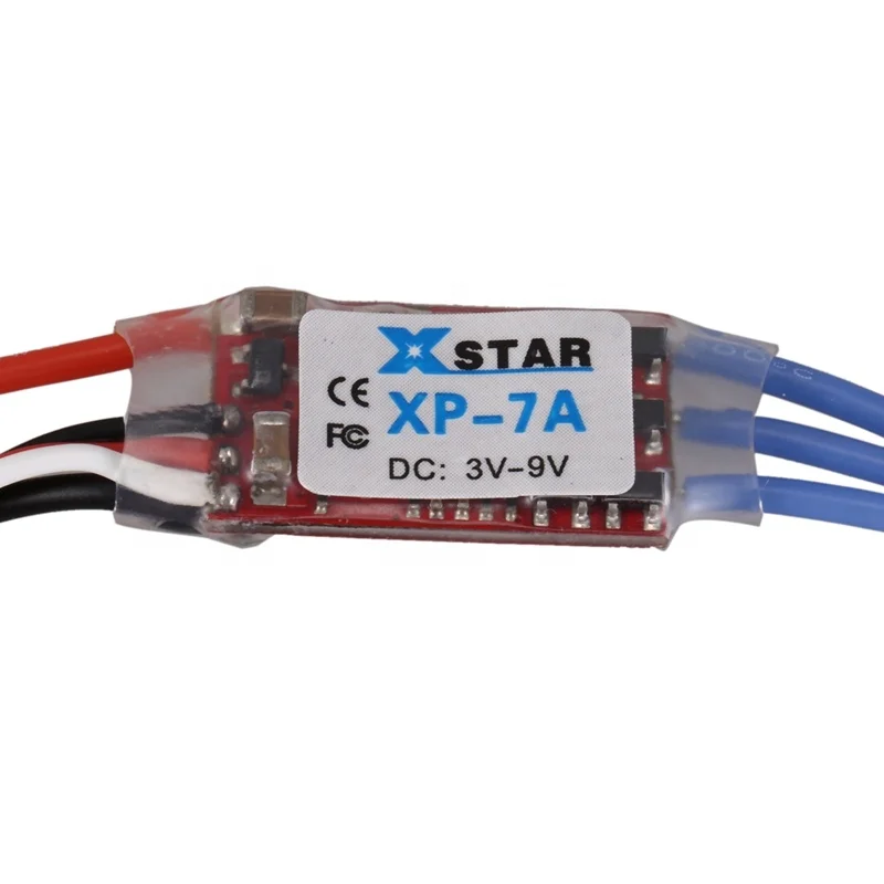 

X-STAR XP-7A 1S-2S 3V-9V 7A 5g Бесщеточный ESC Электронный регулятор скорости для мини-RC Дрон Самолет для электрических игрушек