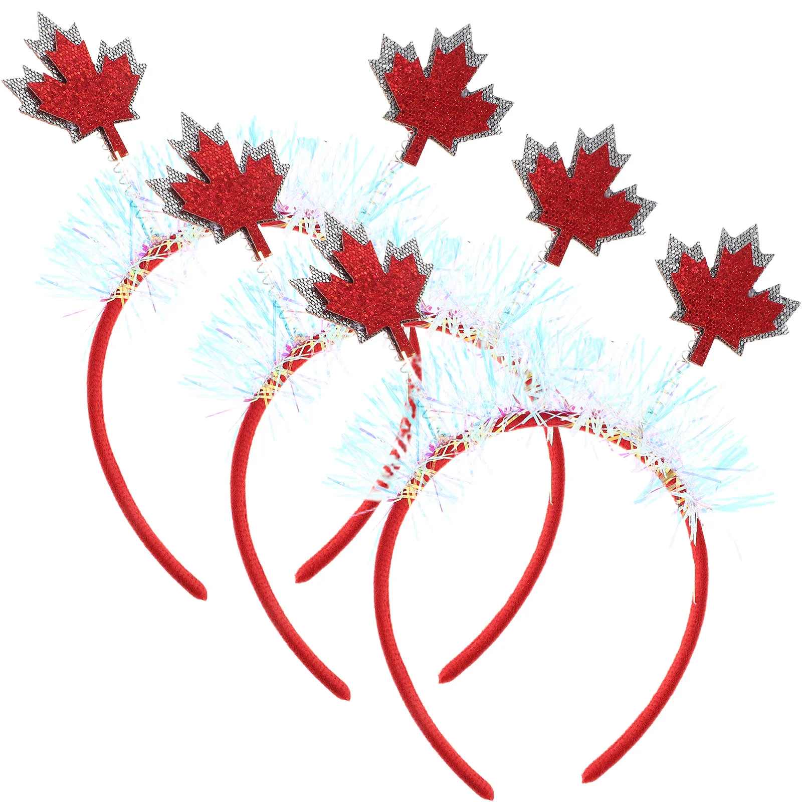 

3pcs Maple Leaf Headband Canadian Design Vibrant Fade Resistant Lightweight Elastic Fit For Women Fall Autumn Thanksgiving