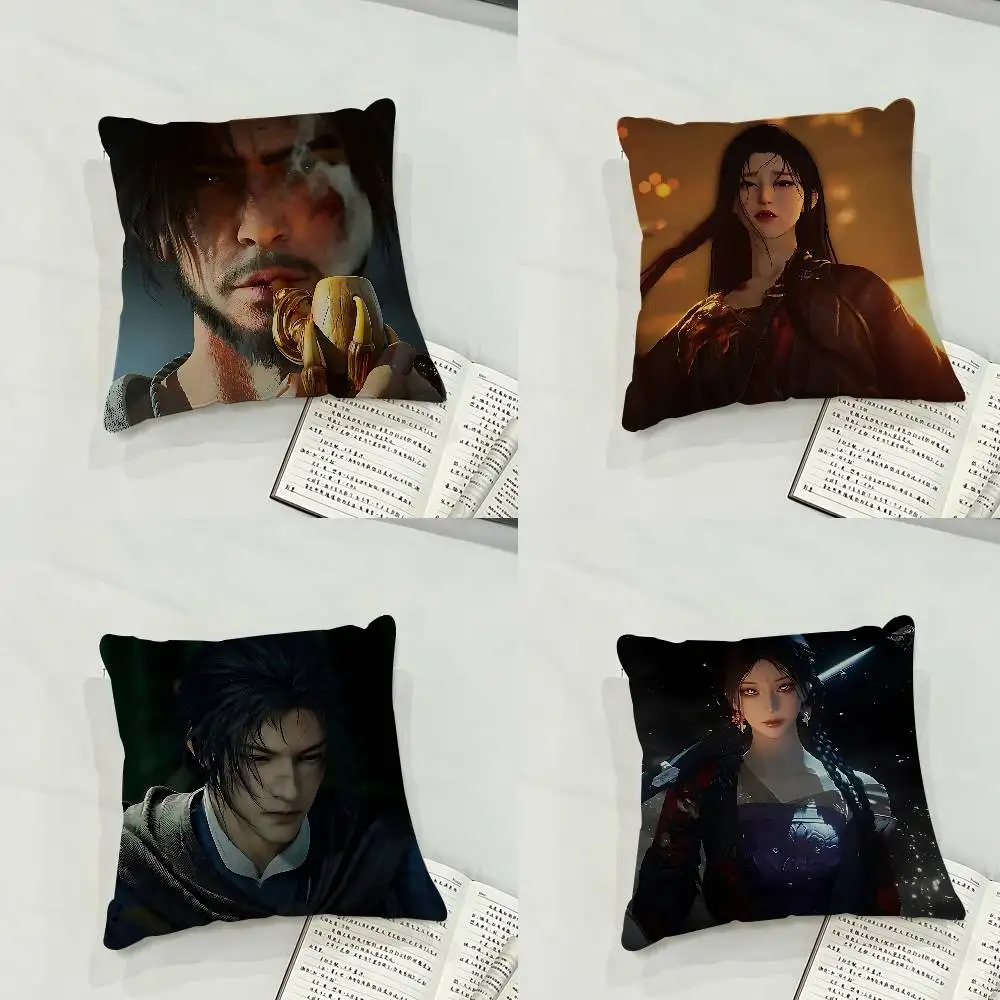 Chinese Style W-Where W-Winds M-Meet Case Plush Fabric Soft Pillowcase Double Sided Print Cushion Cover Household Gifts