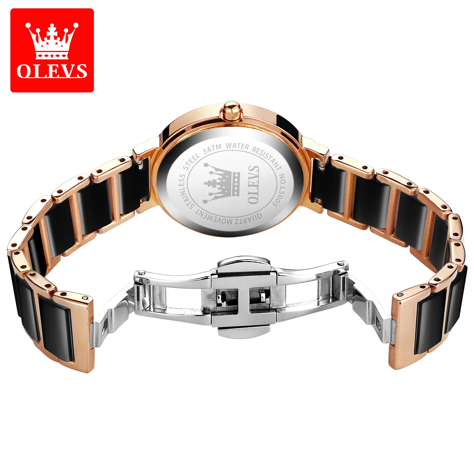 OLEVS Original Elegant Waterproof Watch for Women Luxury Ceramic Watches for Women High Quality Fashion Casual Lady Wrist Watch