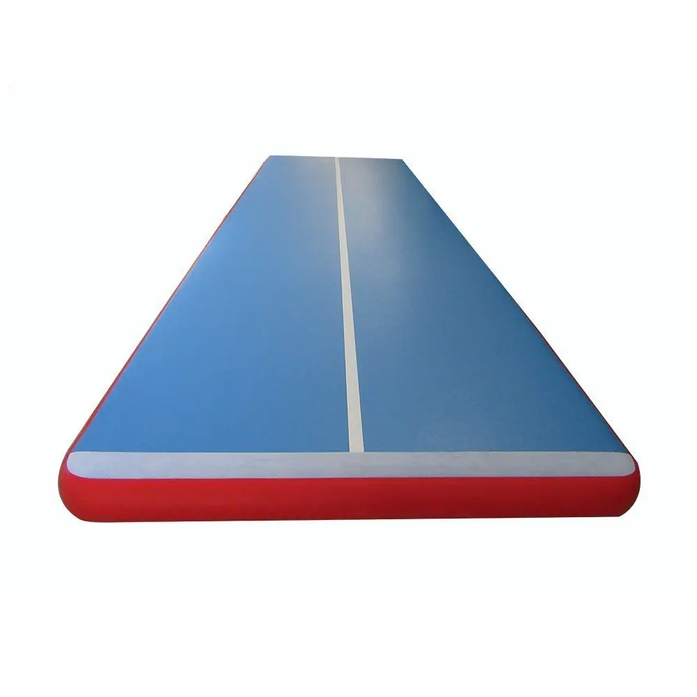 HIBADOU Aufblasbare Airtrack Luftmatte Tumbling-Bahn 8x1x0,2m Aufblasbare Gymnastik-Trainingsmatte Mit Pumpe – Detail 5