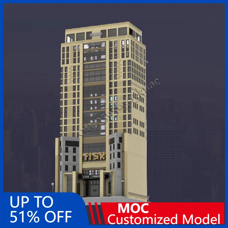 

10193 PCS Street Scene Modern Modular Fisk Tower MOC Customize Modular Building Block Creative Design DIY Birthday Toy Gift