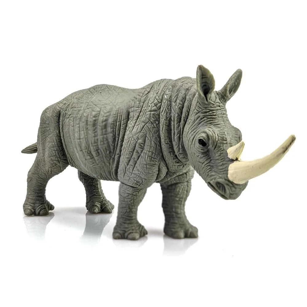 Modello di animale selvatico della giungla artificiale Rinoceronte Cavallo Mini modello di elefante Leopardo Orso polare Giocattolo tigre realistico