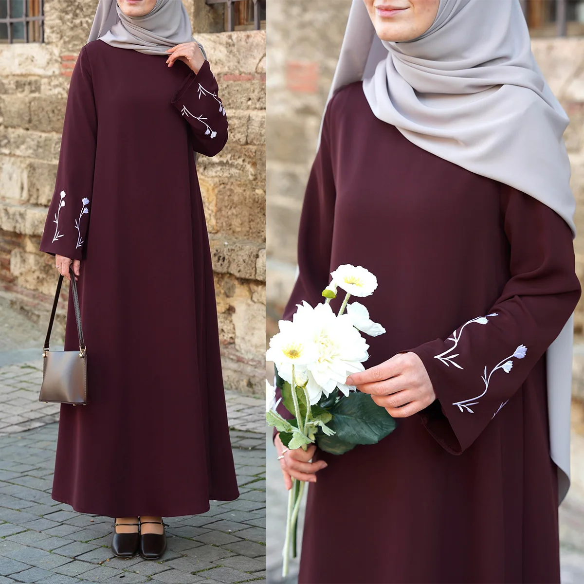 

Ид Рамадан мусульманское женское исламское платье с цветочной вышивкой Абая Дубай Кафтан Турция скромный формальный халат в Саудовской Аравии вечернее платье