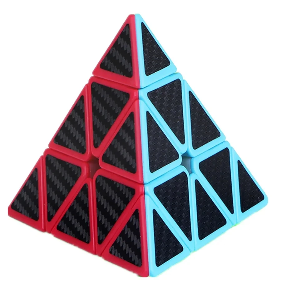 QIYI Cube 2x2 3x3 4x4 5x5 piramide foglia d'acero adesivo in fibra di carbonio velocità cubo magico Puzzle giocattoli per bambini giocattolo regalo per bambini